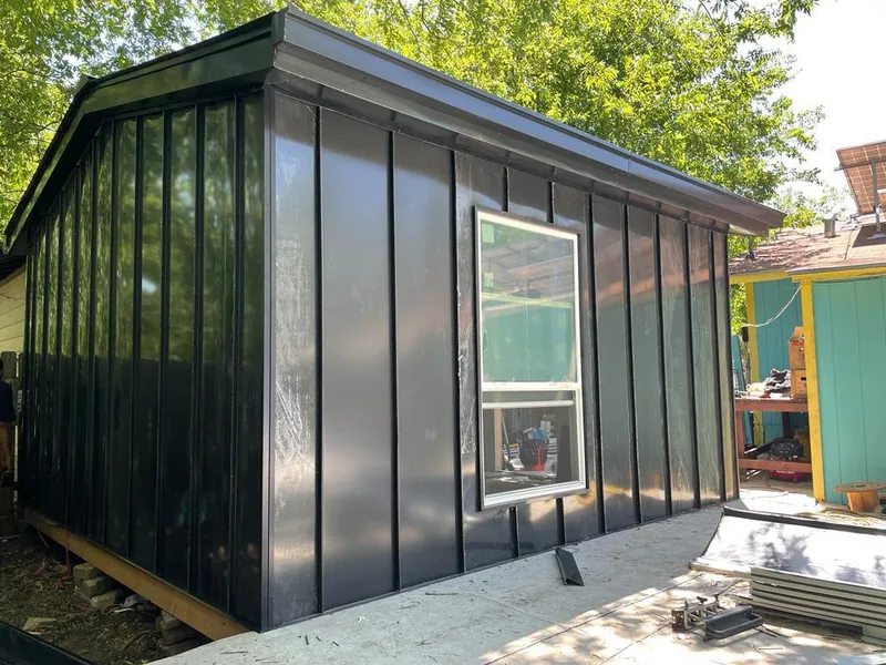 Black standing seam metal wall panels for Metal Roof Installation in Pigeon Forge